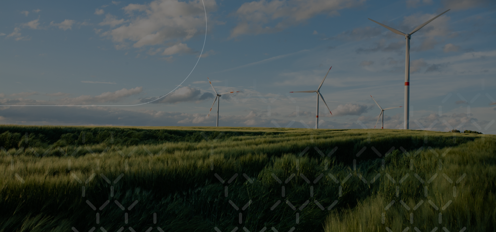 Panorama farmy wiatrowej